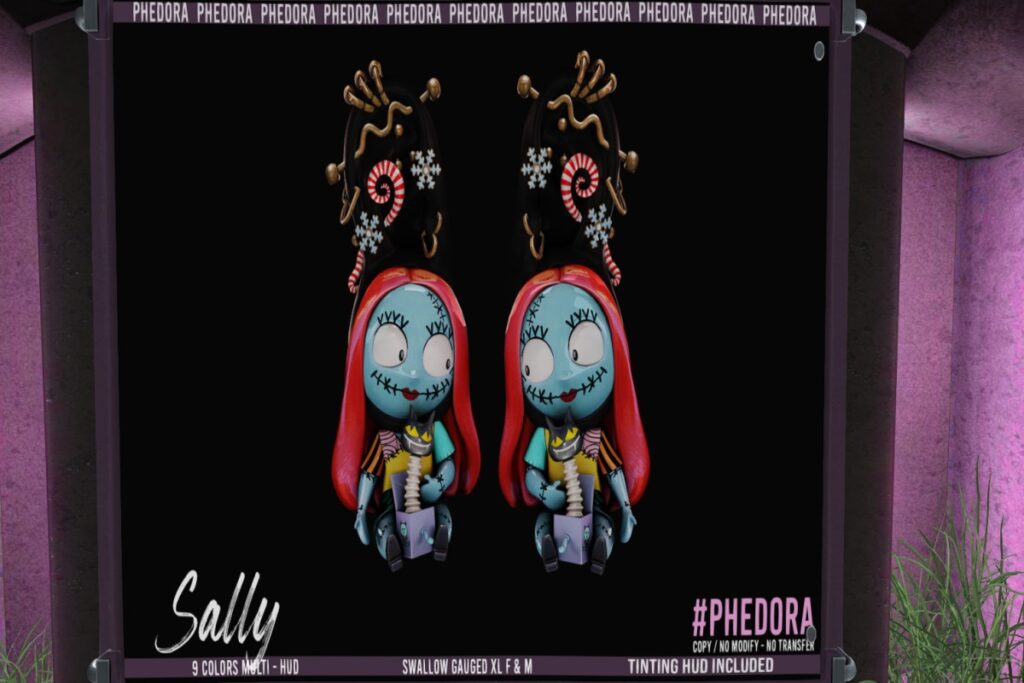 Sally Earrings - Swallow Gauged XL F&amp;M, L$450 - L$499 each