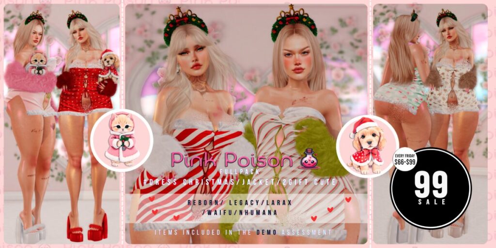 Christmas Dress &amp; Jacket - Legacy/MaitreyaX/Nhumana/Reborn/+mods	<a href="http://maps.secondlife.com/secondlife/Hyades/35/158/22" target="_blank">Teleport</a>