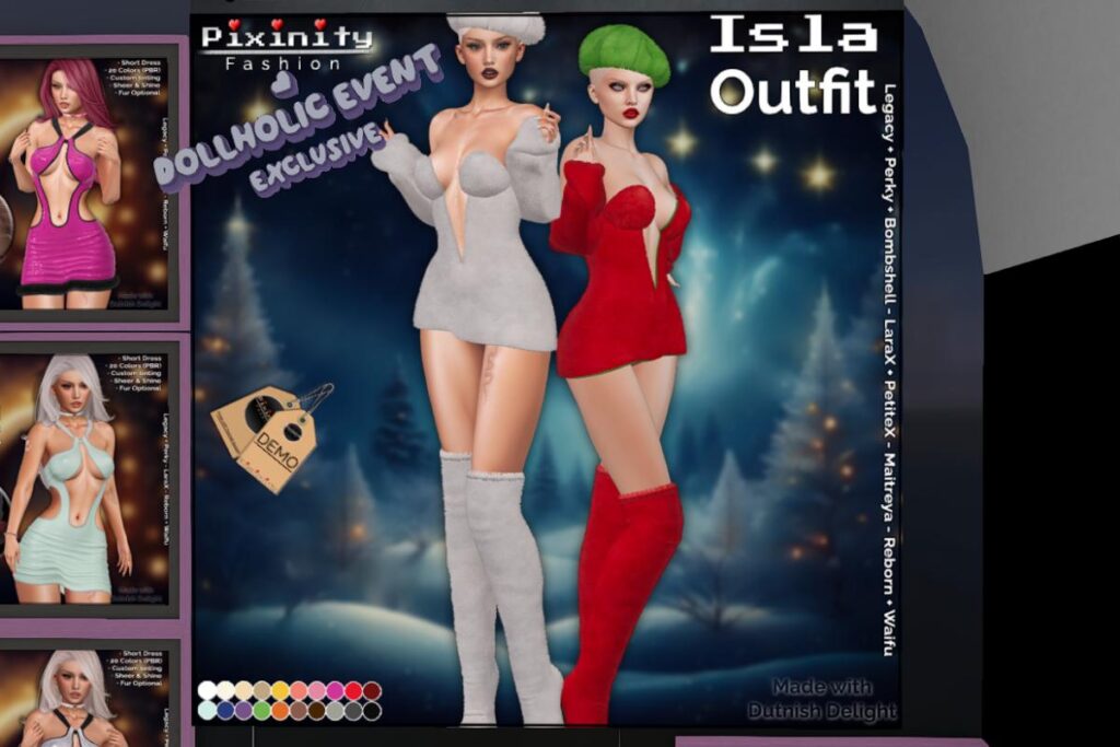 Isla Outfit - Legacy/Maitreya/Reborn/+mods, L$399-L$499 each/L$699 FP