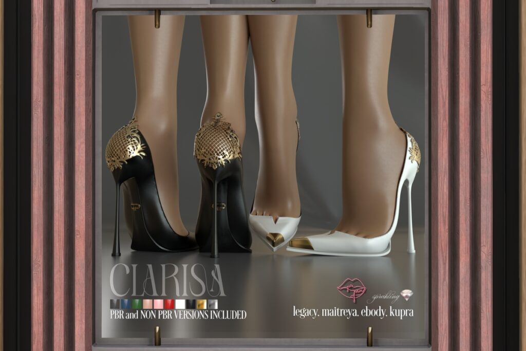 Clarissa Heels - Inithium/Legacy/Maitreya/Reborn, L$499 FP