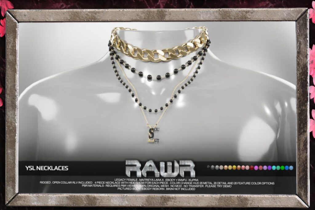 YSL Necklaces - Inithium/Legacy/MaitreyaX/Reborn, L$315