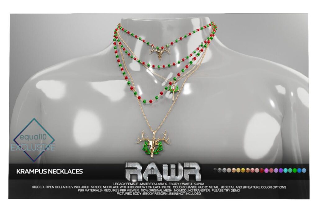 Krampus Necklace - Inithium/Legacy/MaitreyaX/Reborn/+mods, L$315