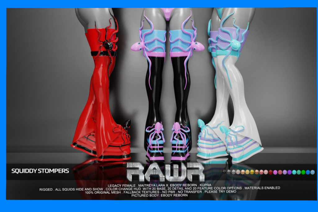 Squiddy Stompers - Inithium/Legacy/MaitreyaX/Reborn, L$499