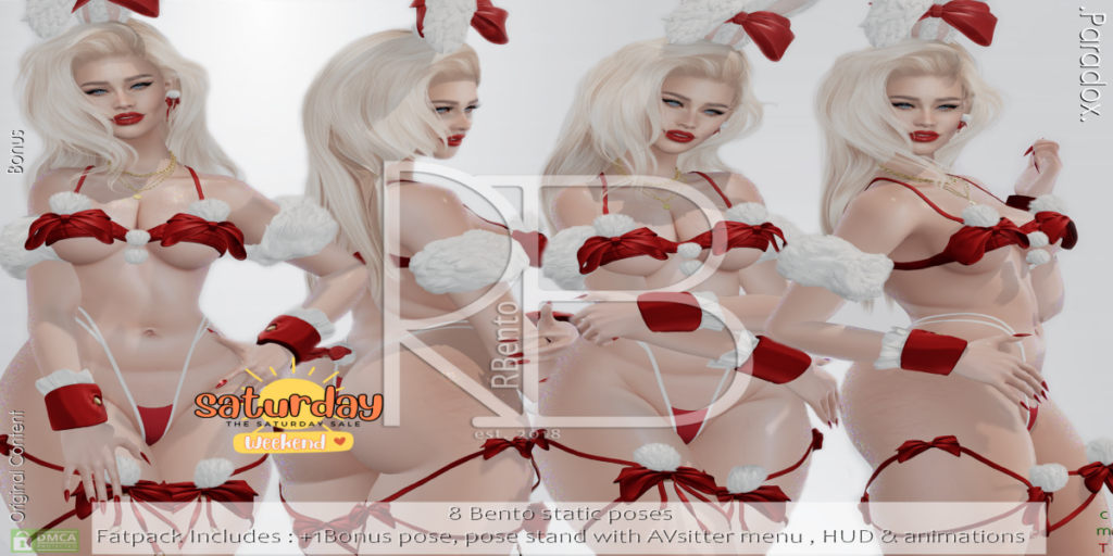 Paradox Poses	&lt;a href=&quot;http://maps.secondlife.com/secondlife/Lost%20Inhibitions/156/196/25&quot; target=&quot;_blank&quot;&gt;Teleport&lt;/a&gt;