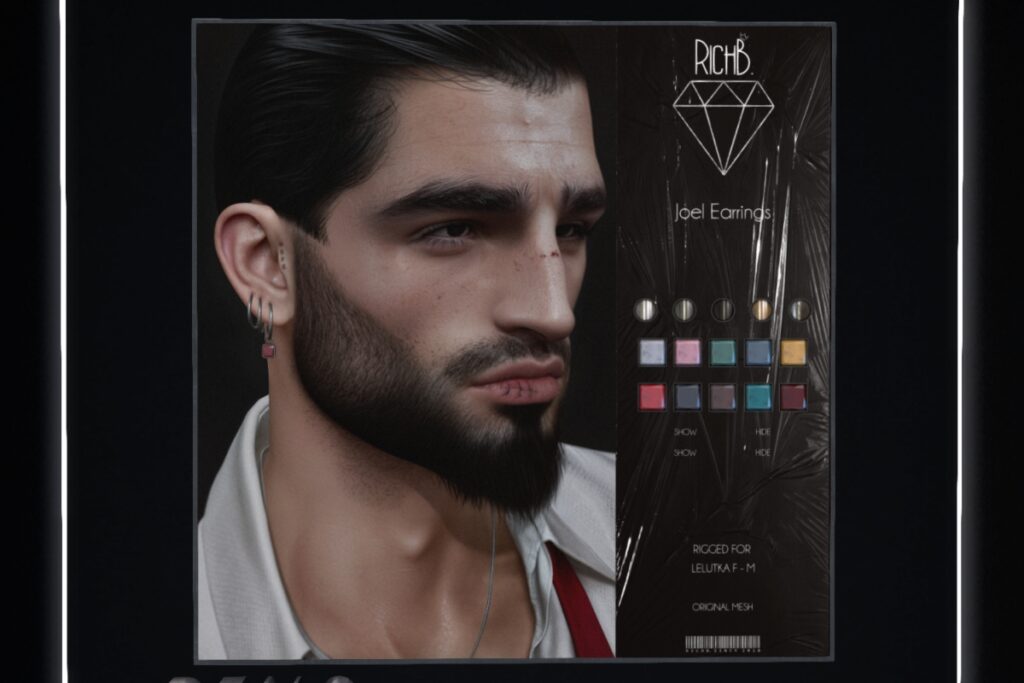 Joel Earrings - EvoX, L$350