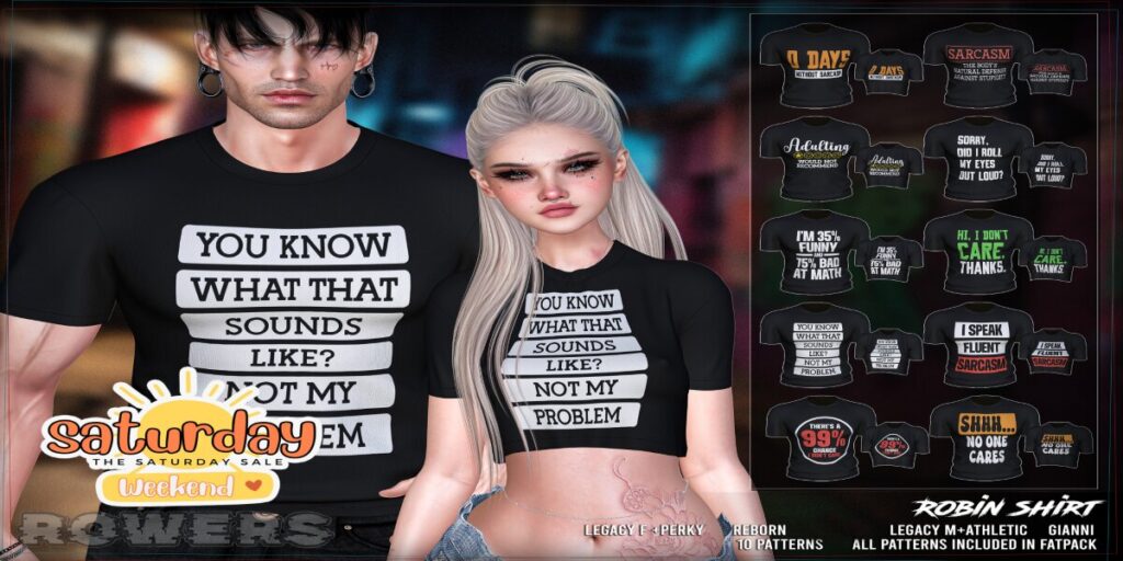 Robin Shirt - Gianni/Legacy F+M/Reborn/+mods	<a href="http://maps.secondlife.com/secondlife/Rosehaven/196/127/2501" target="_blank">Teleport</a>