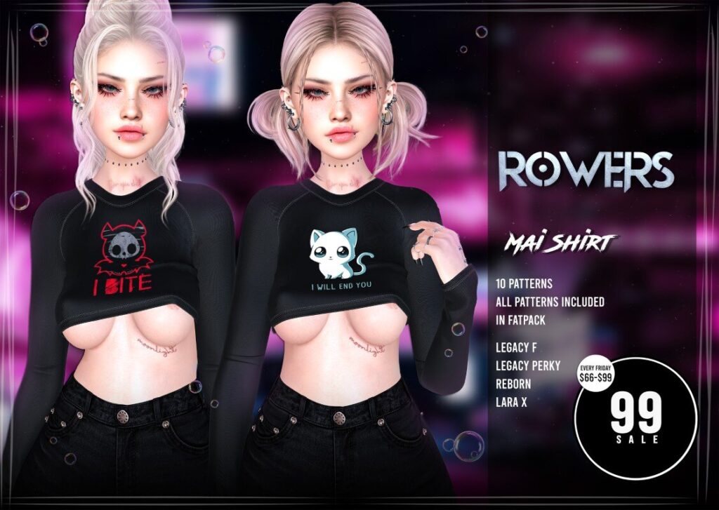 Mai Shirt - Legacy/MaitreyaX/Reborn/+mods	<a href="http://maps.secondlife.com/secondlife/Rosehaven/196/127/2501" target="_blank">Teleport</a>