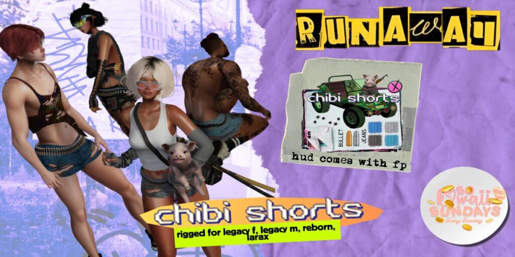 Chibi Shorts - Legacy M+F/MaitreyaX/Reborn	&lt;a href=&quot;http://maps.secondlife.com/secondlife/Shadowmoor/144/206/1626&quot; target=&quot;_blank&quot;&gt;Teleport&lt;/a&gt;