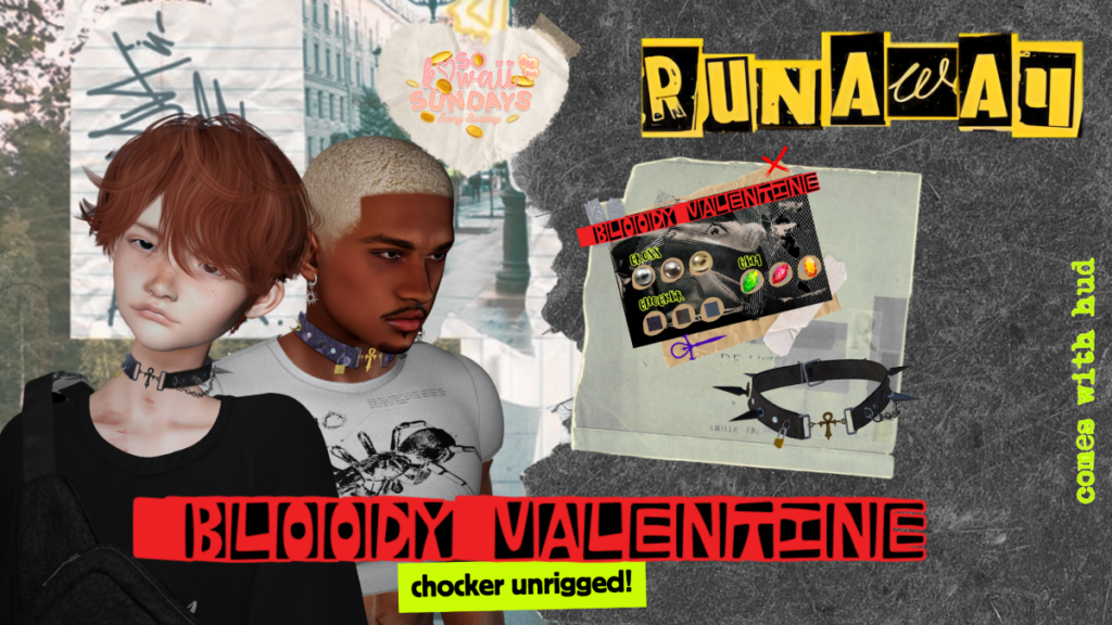 Bloody Valentine Choker	&lt;a href=&quot;http://maps.secondlife.com/secondlife/Shadowmoor/143/212/1626&quot; target=&quot;_blank&quot;&gt;Teleport&lt;/a&gt;