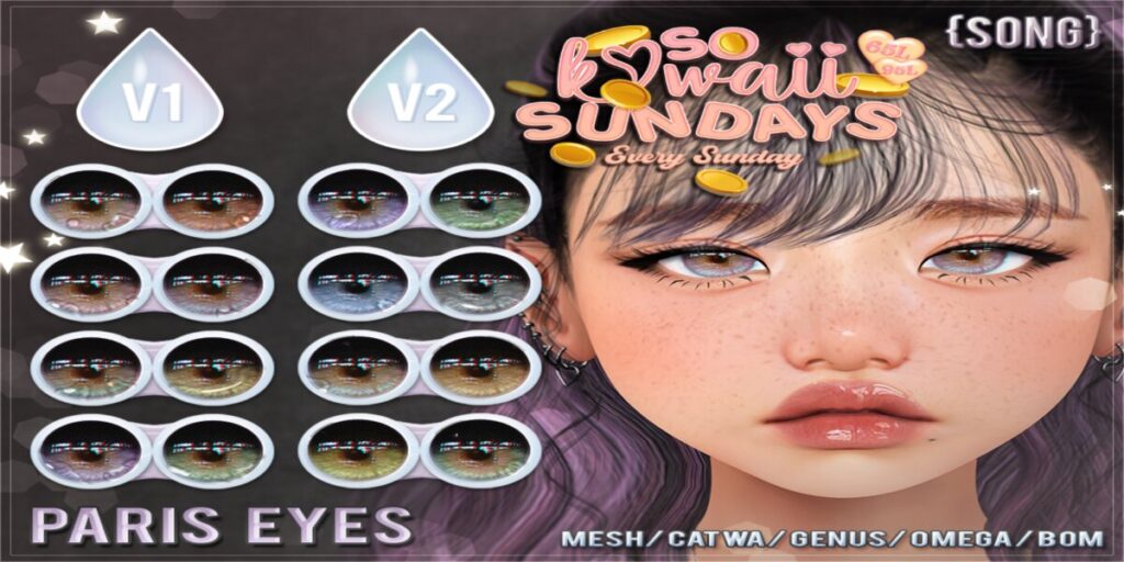 Paris Eyes - BOM/Catwa/Genus/Mesh/Omega	&lt;a href=&quot;https://maps.secondlife.com/secondlife/Land%20Rentals/223/83/1064&quot; target=&quot;_blank&quot;&gt;Teleport&lt;/a&gt;