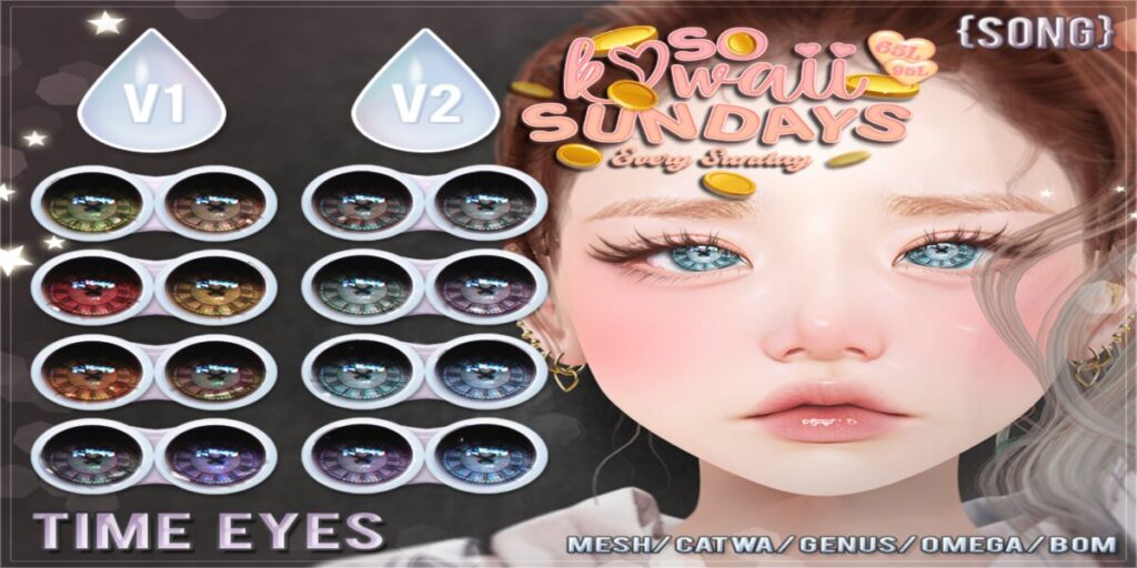 Time Eyes - BOM/Catwa/Genus/Mesh/Omega	&lt;a href=&quot;https://maps.secondlife.com/secondlife/Land%20Rentals/223/83/1064&quot; target=&quot;_blank&quot;&gt;Teleport&lt;/a&gt;