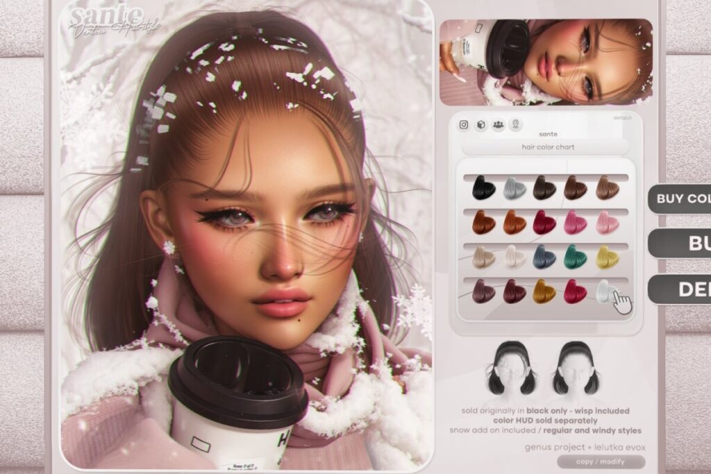 Ventosa Hair, L$199 - L$399