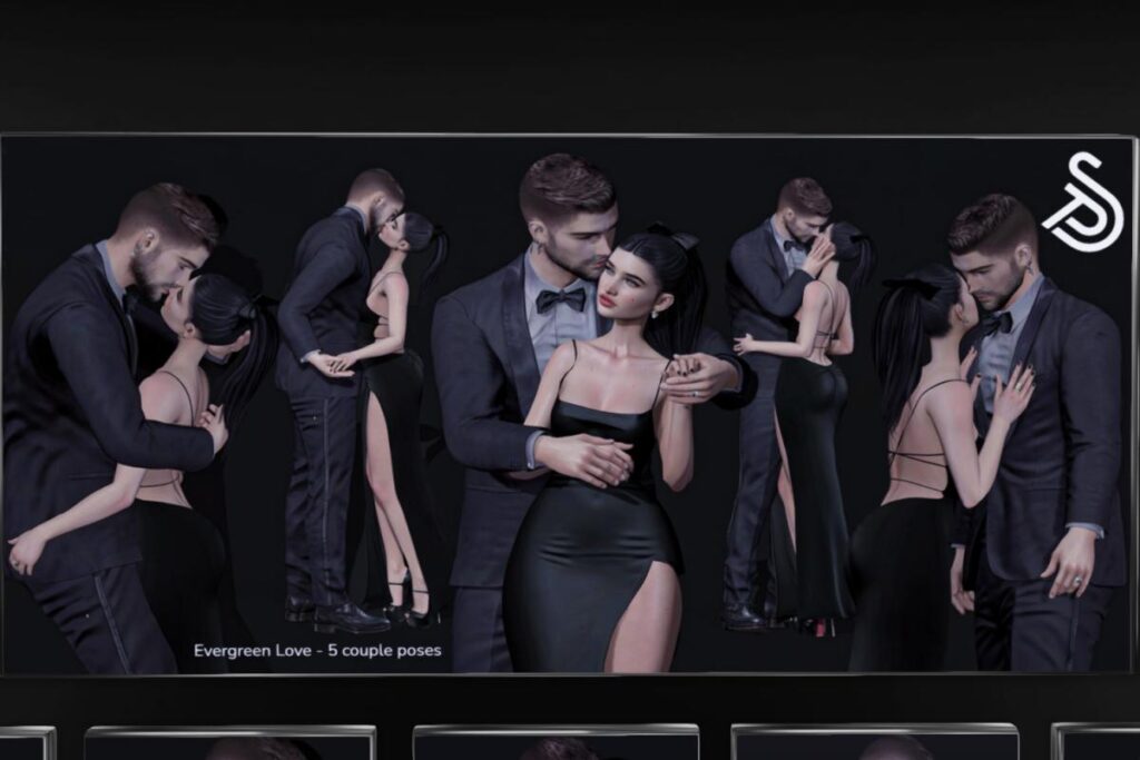 Evergreen Love Couples Poses, L$250 each/L$800 FP
