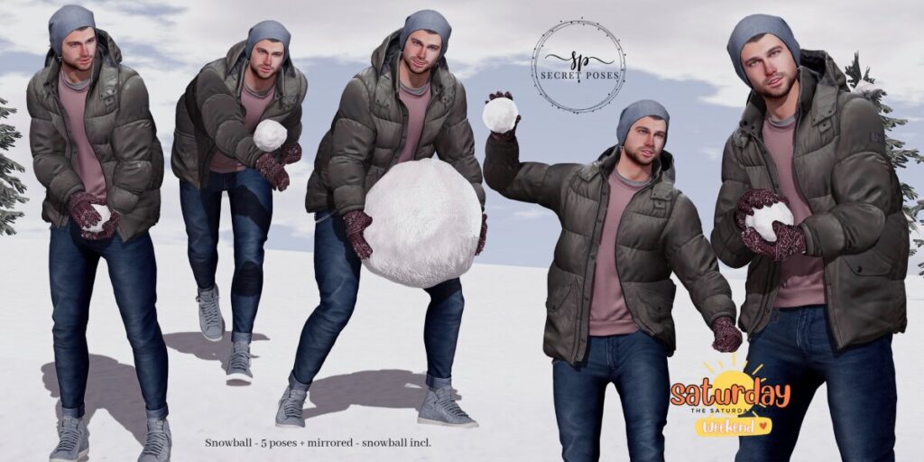 Snowball Poses &amp; Props	&lt;a href=&quot;http://maps.secondlife.com/secondlife/Cuddles%20Coast/64/69/3501&quot; target=&quot;_blank&quot;&gt;Teleport&lt;/a&gt;