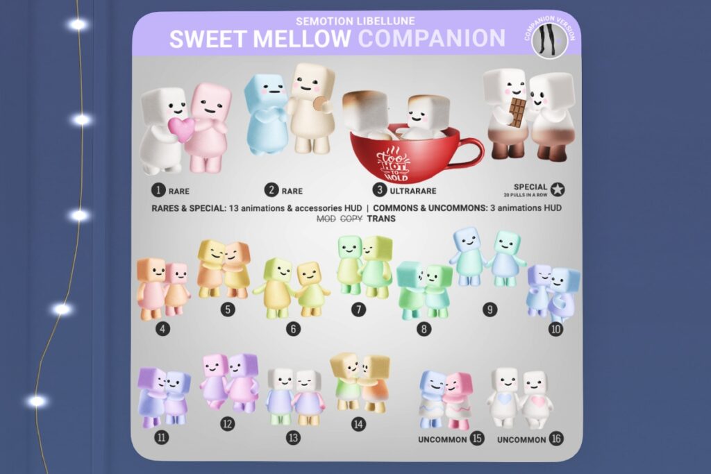 Sweet Mellow Animesh Companion, L$88 per Play