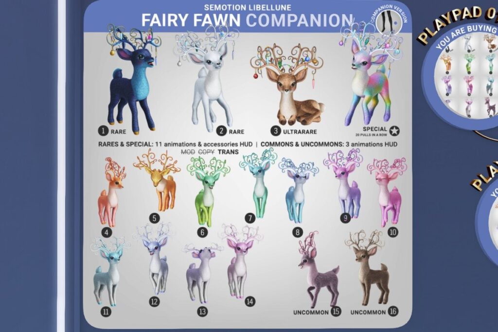 Fairy Fawn Companion, L$88 each