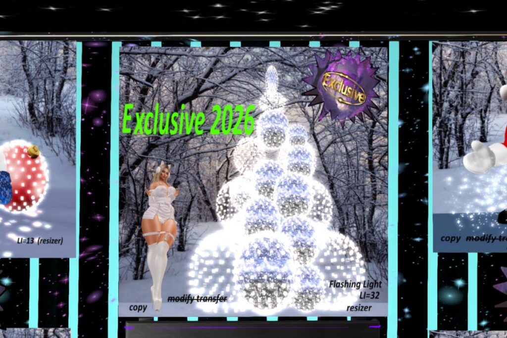 Emy Design Christmas Tree with Flashing Light - L$390