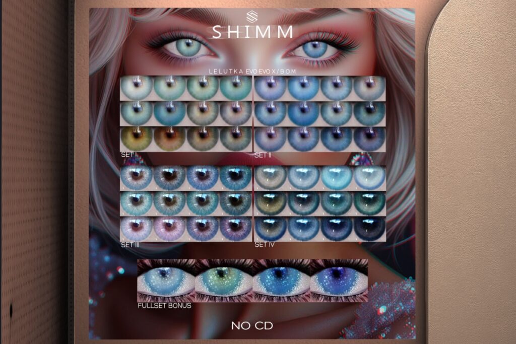 No CD Eyes - BOM/Evo/EvoX, L$288 each/L$1000 FP