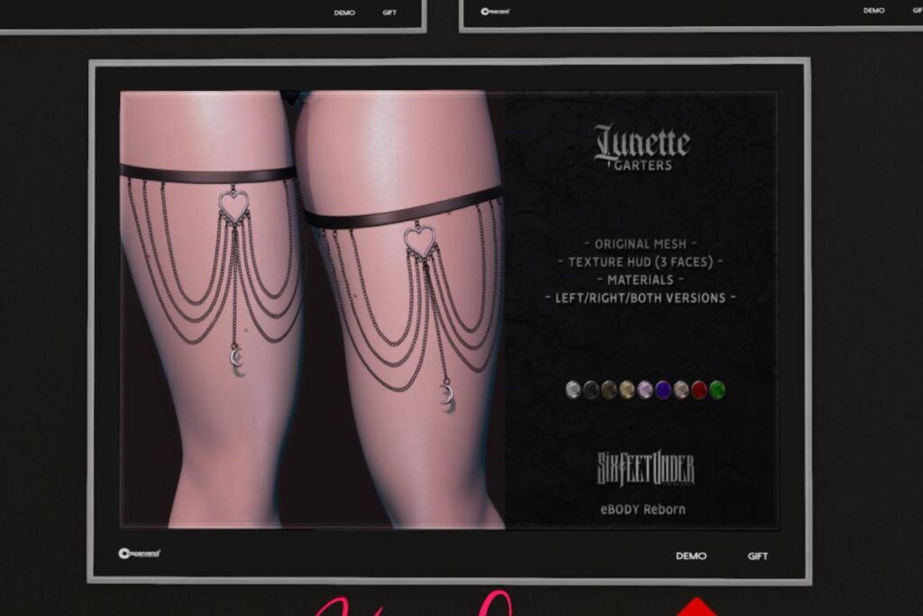 Lunette Garters - Reborn, L$249