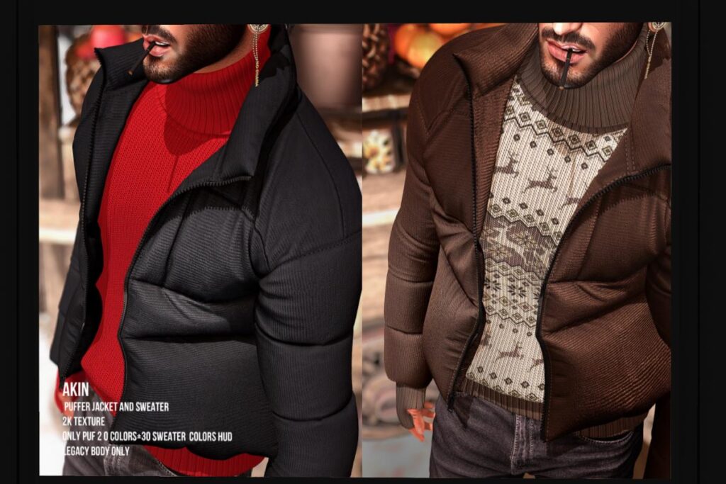Akin Puffer Jacket - Legacy, L$399 each