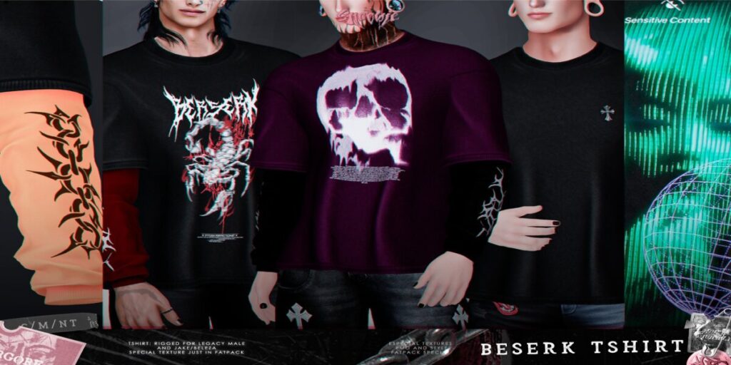 Beserk T-Shirt - Jake/Legacy	&lt;a href=&quot;http://maps.secondlife.com/secondlife/Cookies/208/188/2221&quot; target=&quot;_blank&quot;&gt;Teleport&lt;/a&gt;