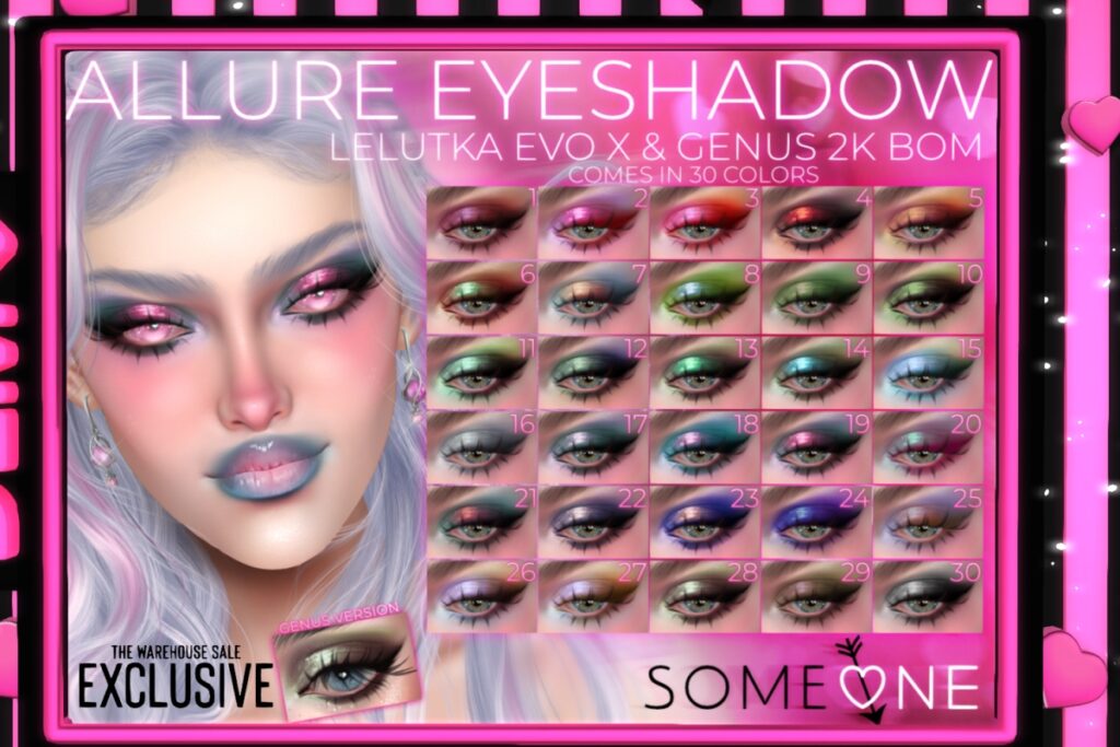 Allure Eyeshadow - EvoX/Genus, L$350 each/L$480 FP