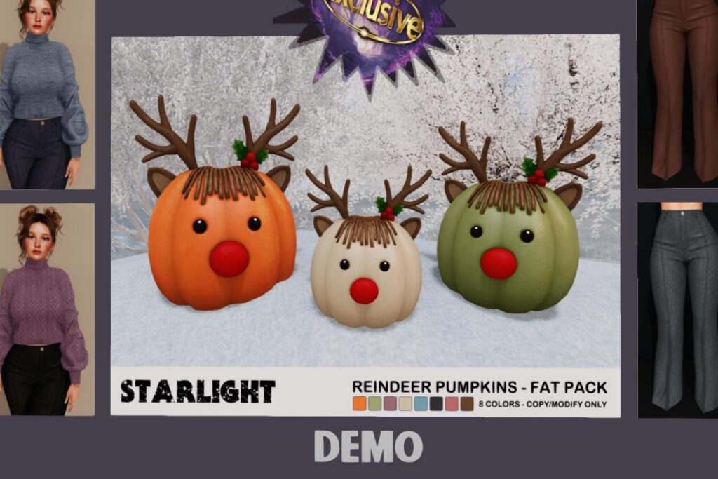 Reindeer Pumpkins, L$175