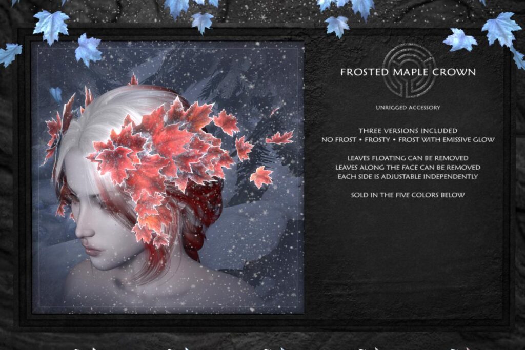 Frosted Maple Crown, L$250