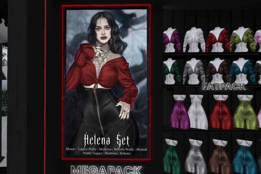 Helena Top &amp; Pants - Legacy/MaitreyaX/Reborn/+mods, L$300 each/L$2500-L$2999 each FP/L$5200 MP