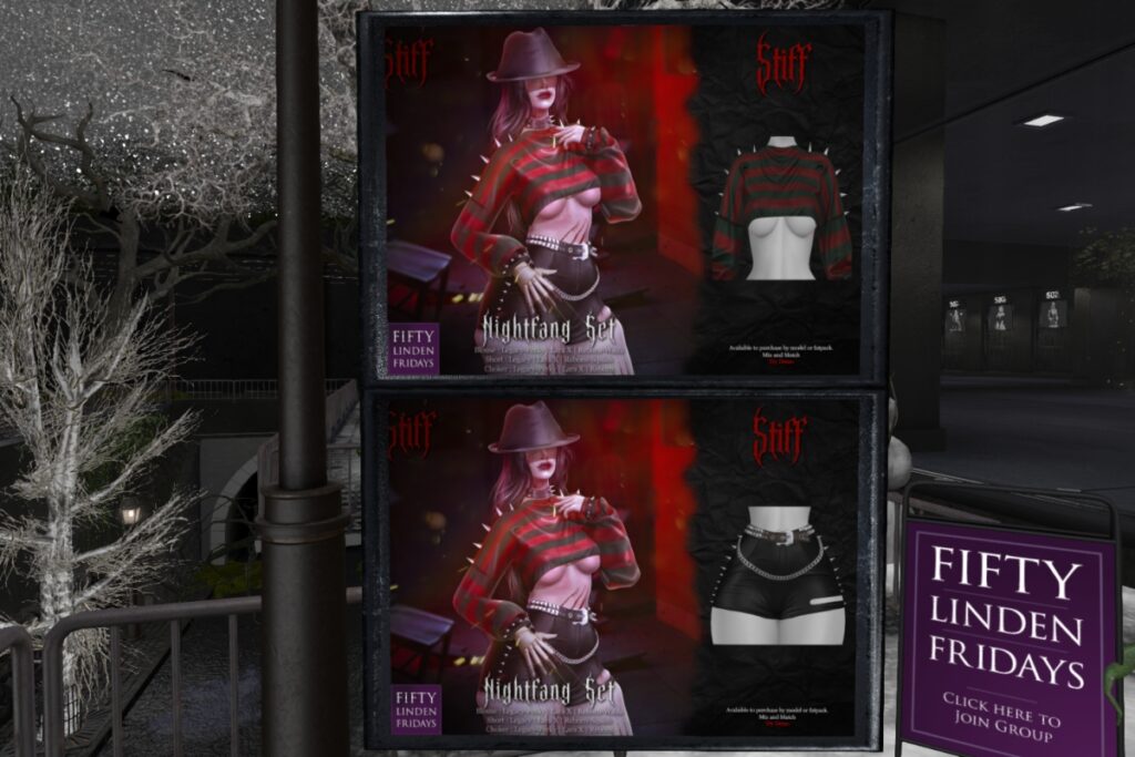 Nightfang Set - Legacy/MaitreyaX/Reborn/+mods	<a href="http://maps.secondlife.com/secondlife/Dream%20Isles/29/193/601" target="_blank">Teleport</a>