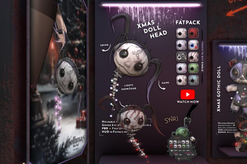 Xmas Doll Head, L$295 each/L$845 FP