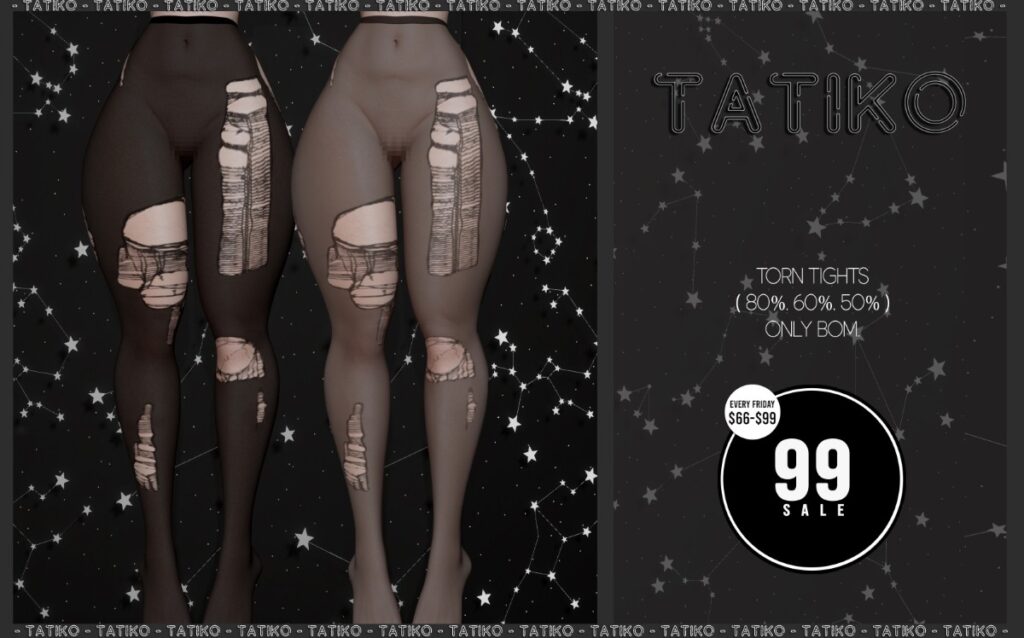 Torn Tights - BOM	&lt;a href=&quot;http://maps.secondlife.com/secondlife/Zelopian/164/117/1739&quot; target=&quot;_blank&quot;&gt;Teleport&lt;/a&gt;