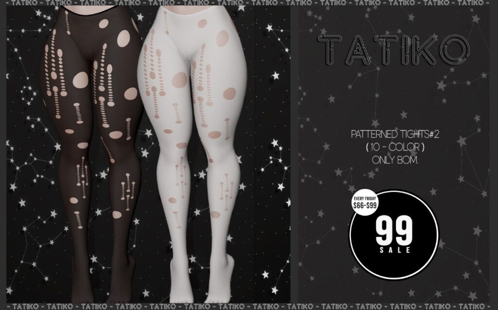 Patterend Tights #2 - BOM	&lt;a href=&quot;http://maps.secondlife.com/secondlife/Zelopian/164/117/1739&quot; target=&quot;_blank&quot;&gt;Teleport&lt;/a&gt;