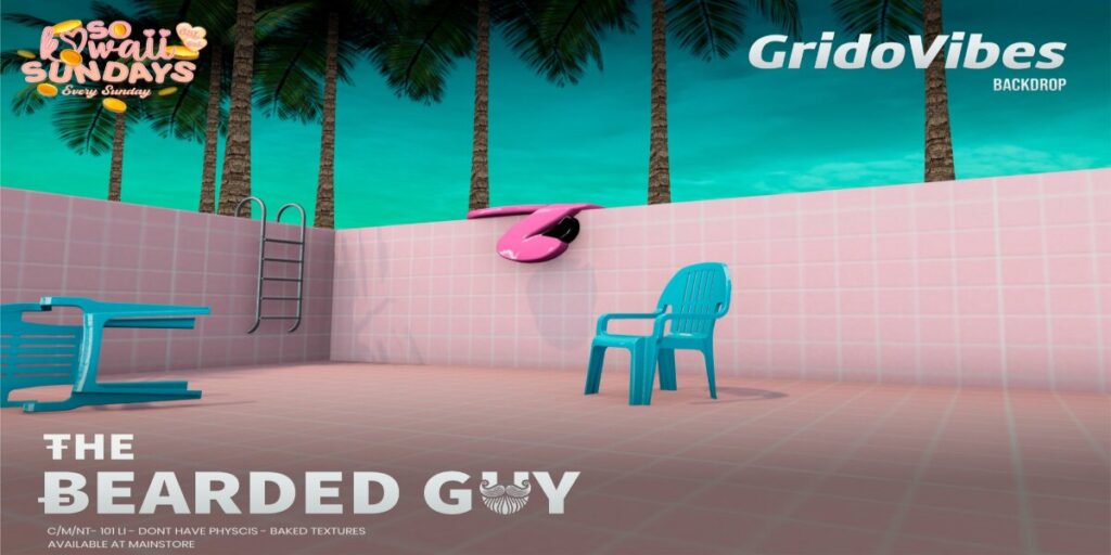 Grido Vibes Backdrop	<a href="http://maps.secondlife.com/secondlife/Moonwall/169/121/32" target="_blank">Teleport</a>