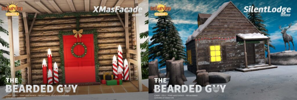 XMas Facade Backdrop | Silent Lodge Backdrop	&lt;a href=&quot;http://maps.secondlife.com/secondlife/Moonwall/169/121/32&quot; target=&quot;_blank&quot;&gt;Teleport&lt;/a&gt;