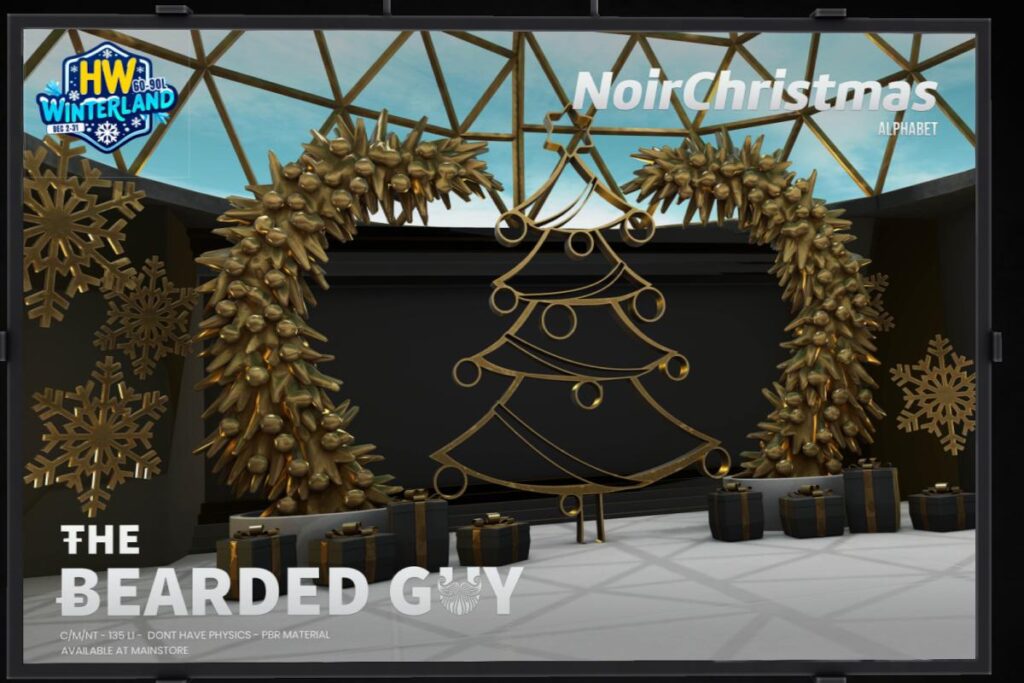 Noir Christmas Backdrop, L$75