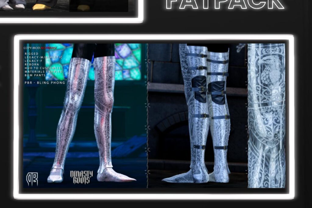 Dinasty Boots - Legacy M+F/Reborn, L$1000