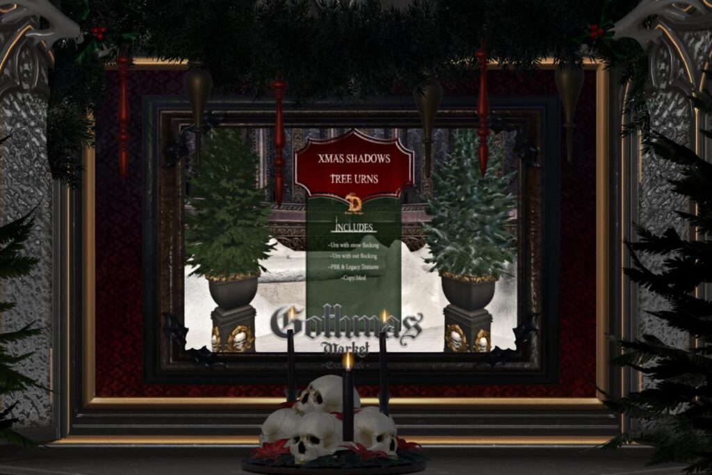 Xmas Shadows Tree Urn, L$405