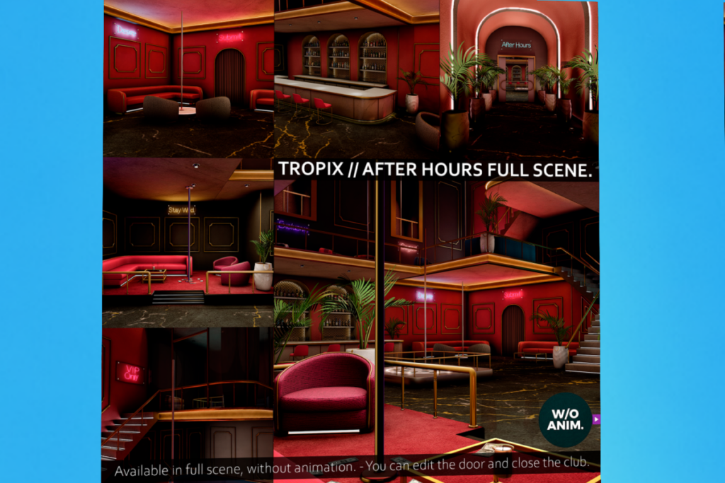 After Hours Scene, L$699-L$999 each