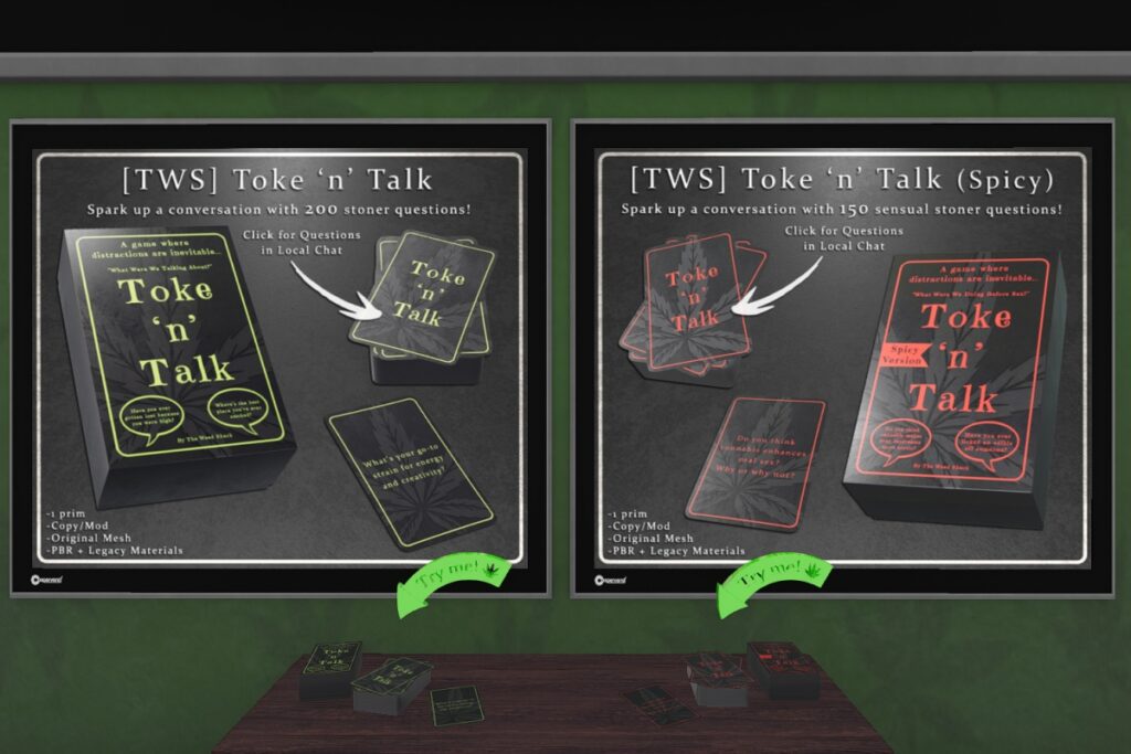 Toke N Talk, L$299 | Toke N Talk Spicy, L$299