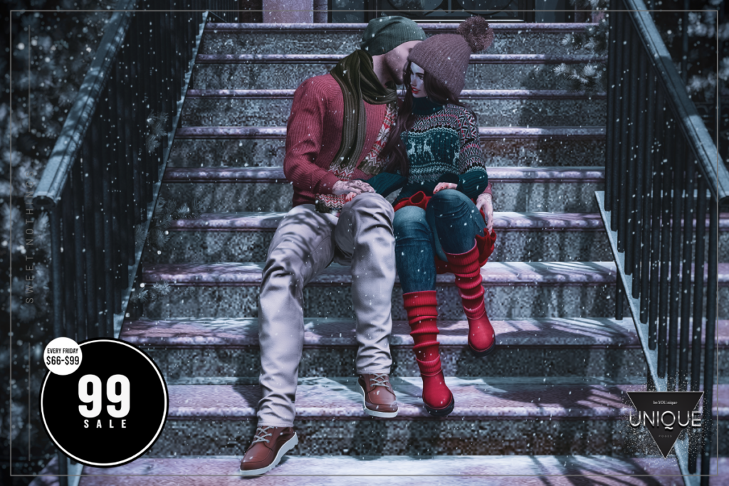 Sweet Nothings Couple Pose	&lt;a href=&quot;http://maps.secondlife.com/secondlife/YOUNIQUE/166/128/26&quot; target=&quot;_blank&quot;&gt;Teleport&lt;/a&gt;