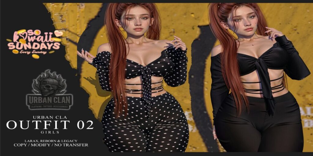 02 Outfit - Legacy/MaitreyaX/Reborn	<a href="http://maps.secondlife.com/secondlife/Midnight%20Love/55/182/24" target="_blank">Teleport</a>