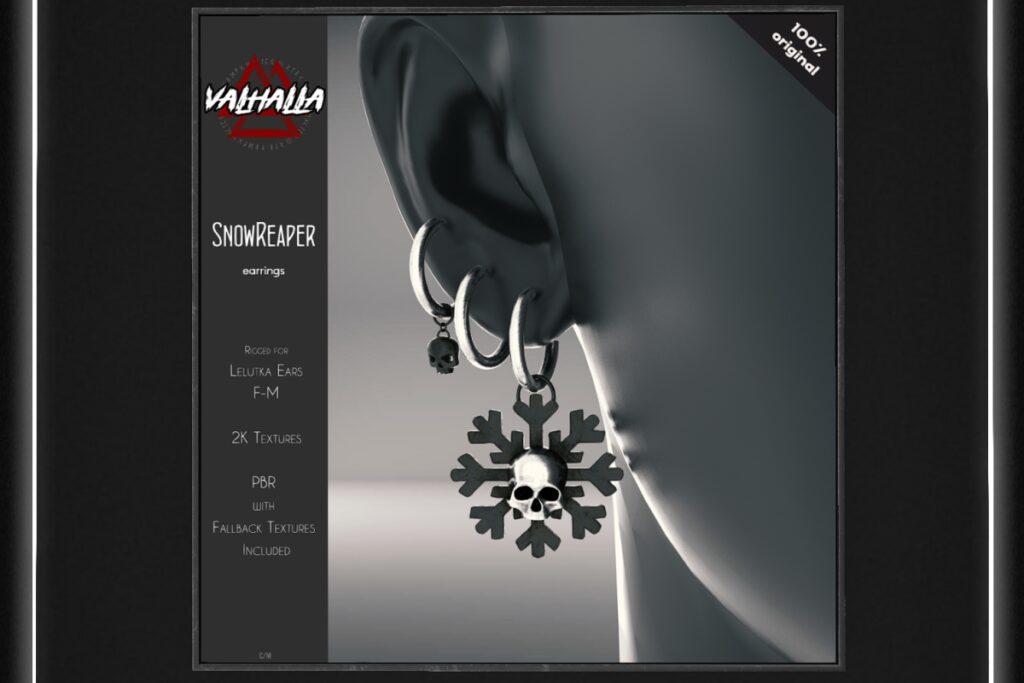 Snowreaper Earrings - EvoX Ears F+M, L$350