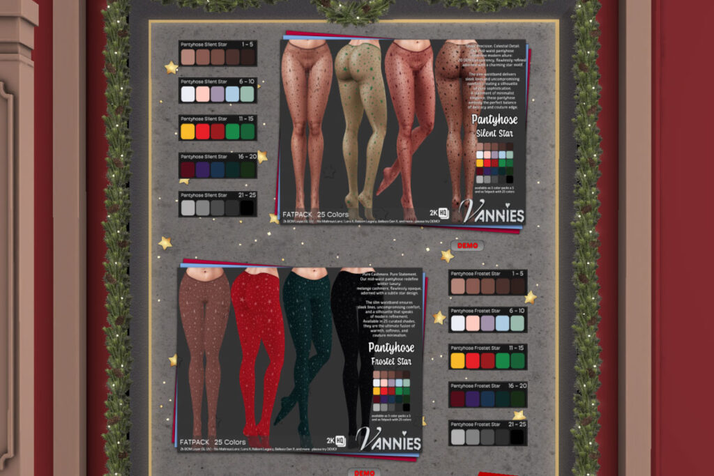 Silent Star Pantyhose  | Frosted Star Pantyhose - Legacy/MaitreyaX/Reborn/+mods,, L$199 each/L$599 FP