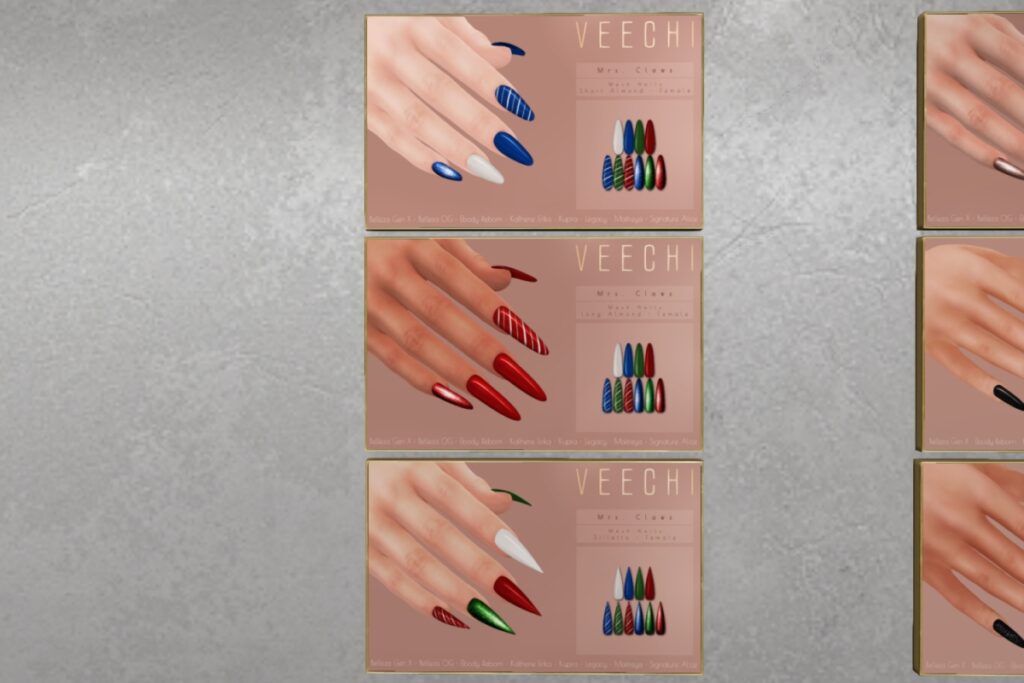 Holiday Set - See ad for fits	<a href="http://maps.secondlife.com/secondlife/Impulse/75/77/22" target="_blank">Teleport</a>