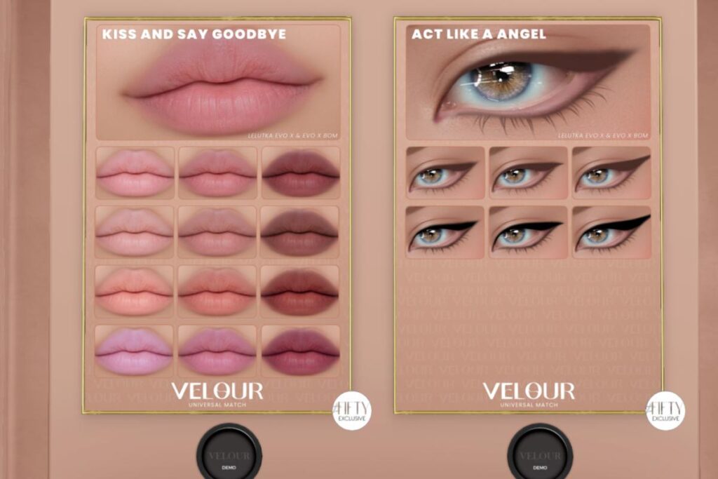 Kiss and Say Goodybe Lips - Evo X, L$290 | Act Like An Angel Eyeliner - Evo X, L$290