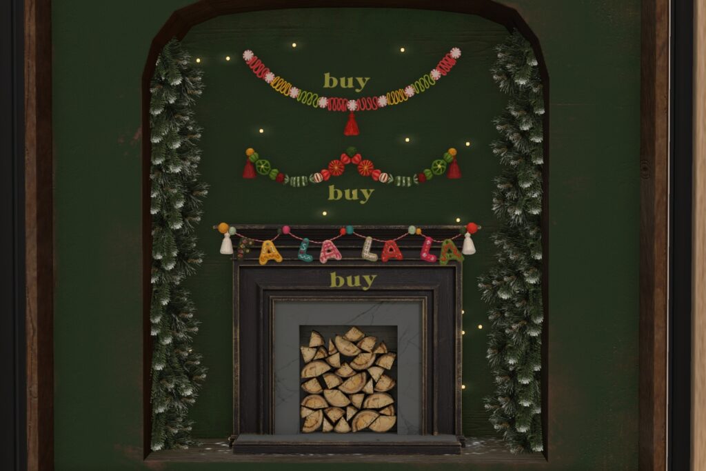 Felt Holiday Mantle Decor, L$120 each