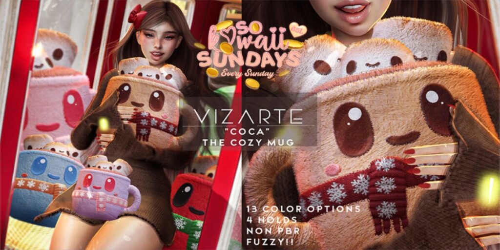 Cocoa The Cozy Mug Holdable	&lt;a href=&quot;http://maps.secondlife.com/secondlife/Dark%20Dreams/82/205/29&quot; target=&quot;_blank&quot;&gt;Teleport&lt;/a&gt;