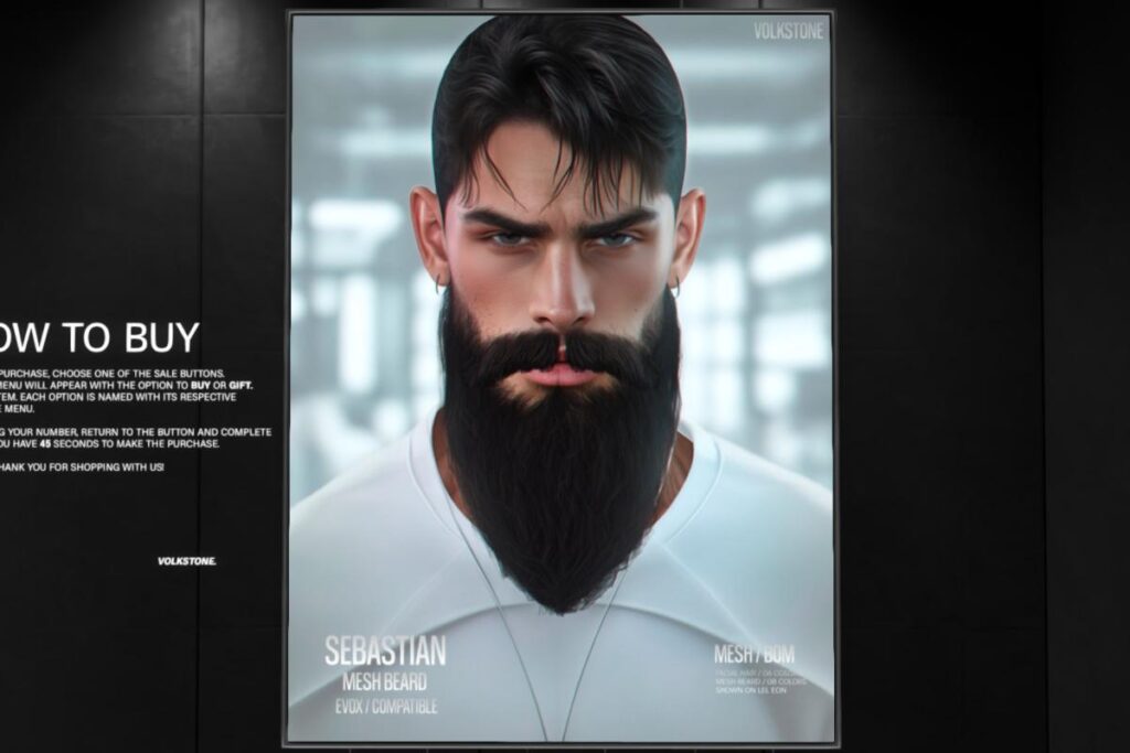Sebastian Mesh Beard - EvoX, L$300