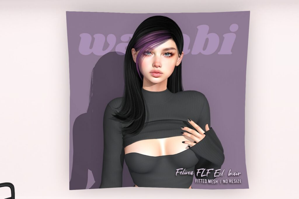 Felina Hair	&lt;a href=&quot;http://maps.secondlife.com/secondlife/Coraline/127/149/55&quot; target=&quot;_blank&quot;&gt;Teleport&lt;/a&gt;